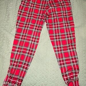 Plaid Red Pajama Bottoms